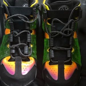 Colorful holographic sneakers